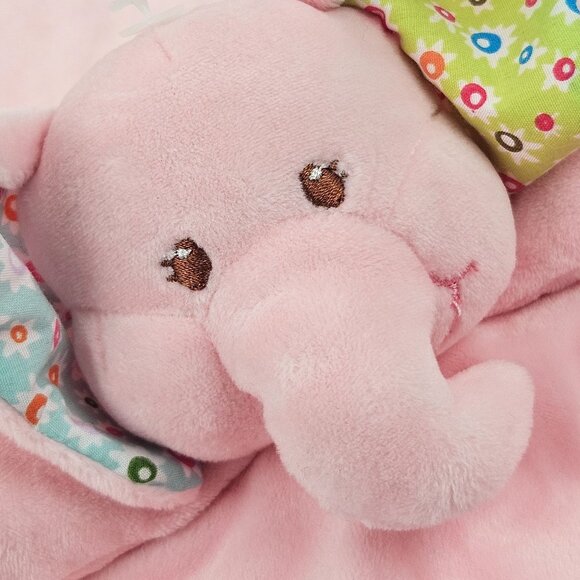 Mary Meyer Baby Elephant Plush Lovey Security Blanket Ella Bella Satin Edge - Picture 3 of 12